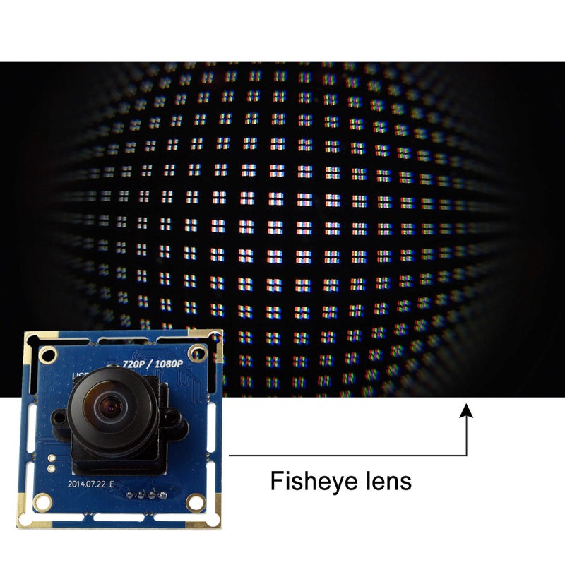 ELP USB Fisheye Camera - 180 Degree 1080P Wide Angle Webcam, High Speed 100fps for Windows, Linux, Android, Mac - Image 3